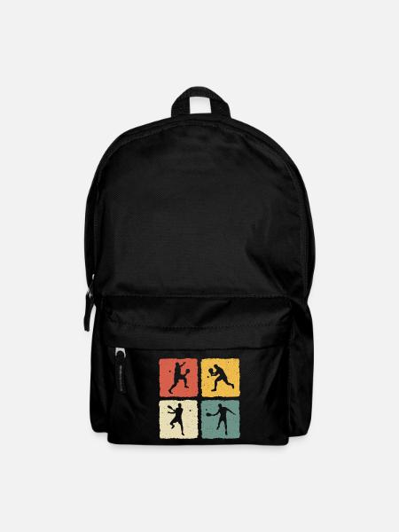 Retro Padel - Rucksack - Schwarz