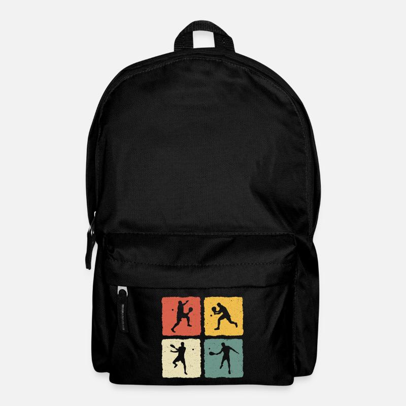 Retro Padel - Rucksack - Schwarz