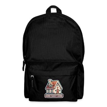 Home Sweet Home - Haus Illustration - Rucksack - Schwarz - Vorne
