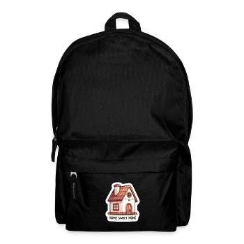 Home Sweet Home - Haus Illustration - Rucksack - Schwarz - Vorne