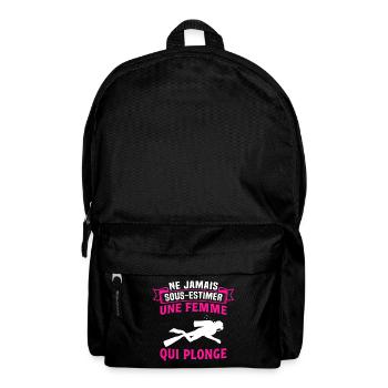 ne jamais sous estimer une Femme Qui Plonge - Sac à dos - noir - Devant