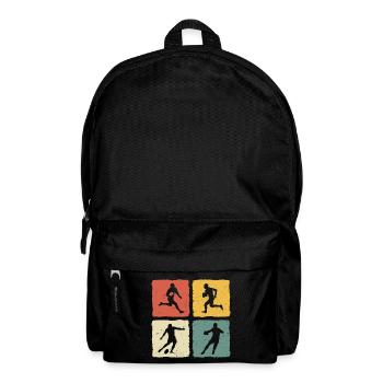 Retro Rugby T-Shirt - Backpack - black - Front