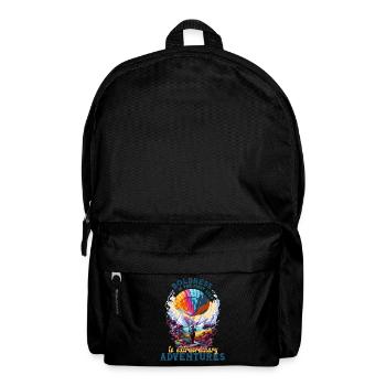 Military paraglider over an exotic landscape - Backpack - black - Front