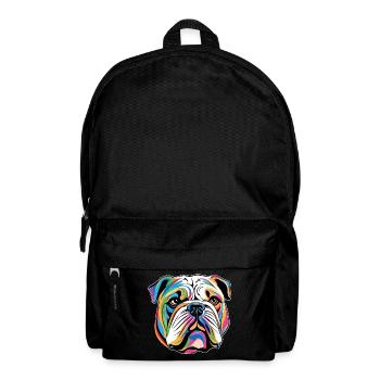 Portrait d'un beau bouldogue - Sac à dos - noir - Devant