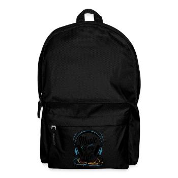 Musik ist mein Leben - Rucksack - Schwarz - Vorne