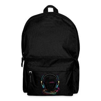 Musik ist mein Leben - Rucksack - Schwarz - Vorne