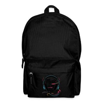 Musik ist mein Leben - Rucksack - Schwarz - Vorne