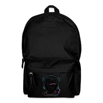Musik ist mein Leben - Rucksack - Schwarz - Vorne