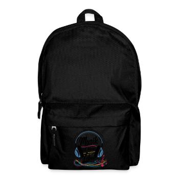 Musik ist mein Leben - Rucksack - Schwarz - Vorne