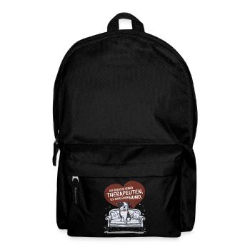 Je n’ai pas besoin d’un thérapeute, j’ai un chien - Sac à dos - noir - Devant