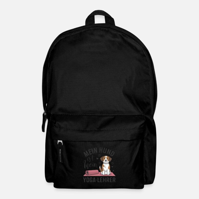 Mein Hund ist mein Yoga-Lehrer - Rucksack - Schwarz