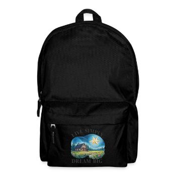 Vivre simplement, rêver grand - Sac à dos - noir - Devant