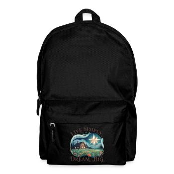 Vivre simplement, rêver grand - Sac à dos - noir - Devant