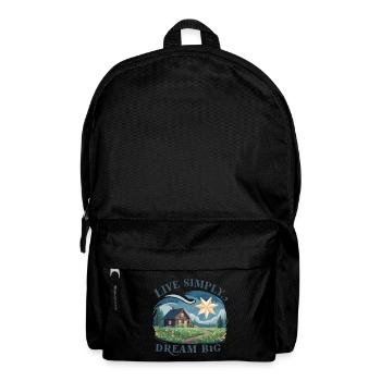Vivre simplement, rêver grand - Sac à dos - noir - Devant