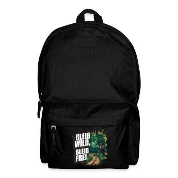 Bleib wild, bleib frei - Rucksack - Schwarz - Vorne