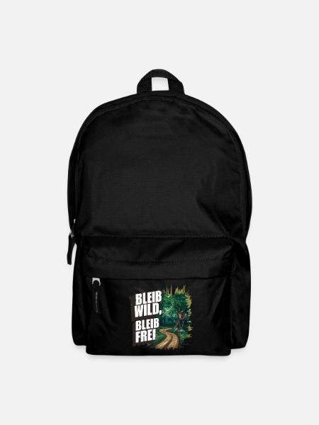 Bleib wild, bleib frei - Rucksack - Schwarz