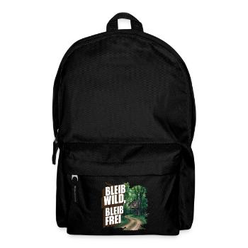 Bleib wild, bleib frei - Rucksack - Schwarz - Vorne