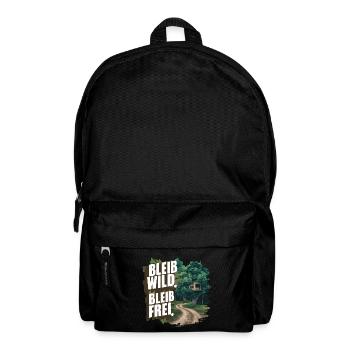 Bleib wild, bleib frei - Rucksack - Schwarz - Vorne