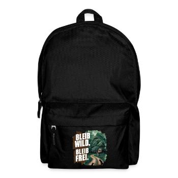 Bleib wild, bleib frei - Rucksack - Schwarz - Vorne