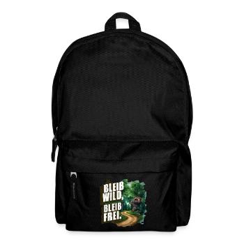 Bleib wild, bleib frei - Rucksack - Schwarz - Vorne