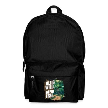 Bleib wild, bleib frei - Rucksack - Schwarz - Vorne