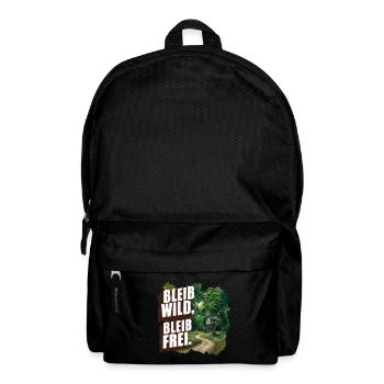Bleib wild, bleib frei - Rucksack - Schwarz - Vorne