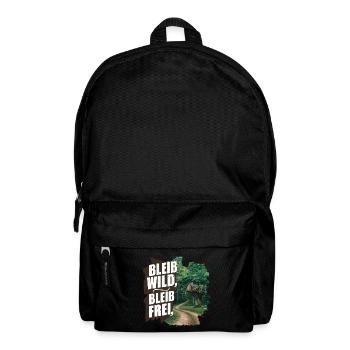 Bleib wild, bleib frei - Rucksack - Schwarz - Vorne
