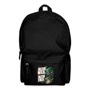 Bleib wild, bleib frei - Rucksack - Schwarz - Vorne