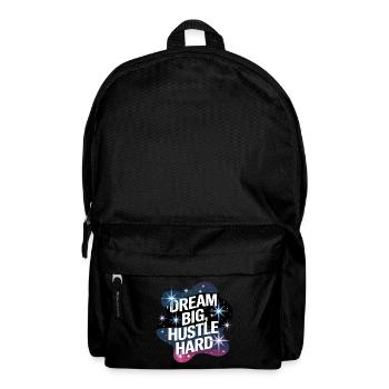 Dream Big, Hustle Hard – Night Sky - Backpack - black - Front