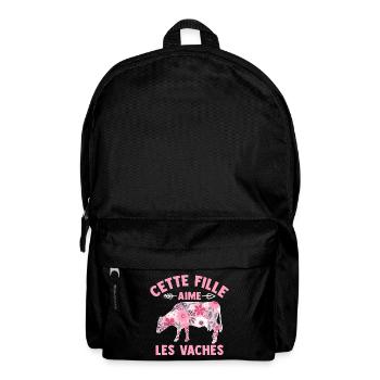 Cette Fille Aime Les Vaches - Sac à dos - noir - Devant