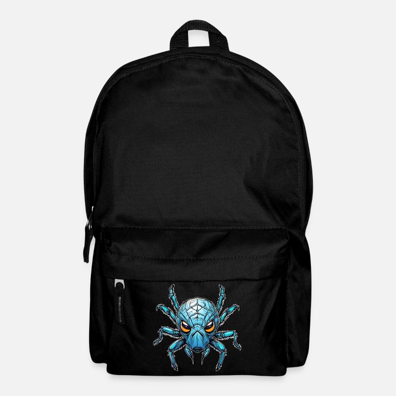Une impressionnante araignée bleue - Sac à dos - noir