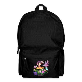 The Enchanted Garden: A Symphony of Blooms and But - Backpack - black - Front