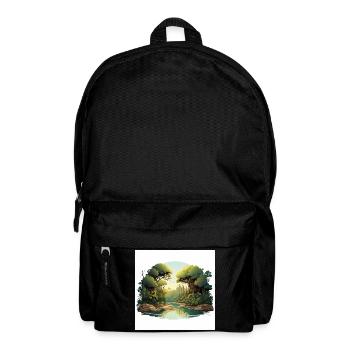 Flüsternde Wälder - Rucksack - Schwarz - Vorne