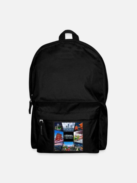 Tokio Japan Asien Collage Skyline Stadt Metropole - Rucksack - Schwarz