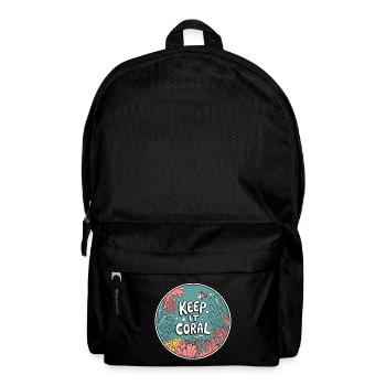 Keep It Coral – Saving Coral Reef, Marine Conservation - Backpack - black - Front