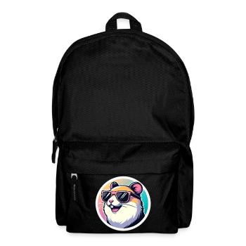 Hamster with sunglasses in pastel - Backpack - black - Front