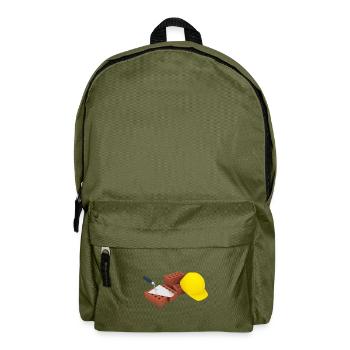 bricks trowel helmet - Backpack - olive green - Front