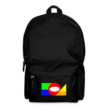 Neon Geometrie Farbblock Komposition - Rucksack - Schwarz - Vorne