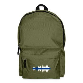 Finnland Flagge Suomi Finnische Fahne Used Look - Rucksack - Olivgrün - Vorne