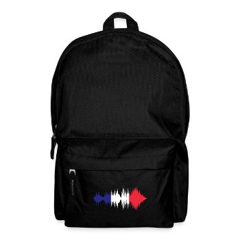Drapeau de la France Look en détresse Drapeau français - Sac à dos - noir - Devant