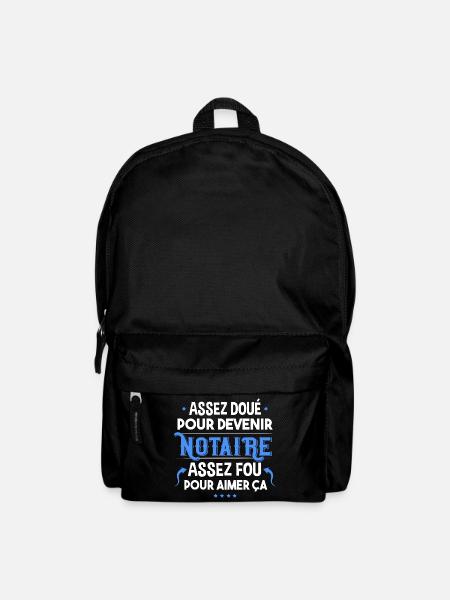 Notaire homme. Cadeau humour. Carrière droit - Sac à dos - noir