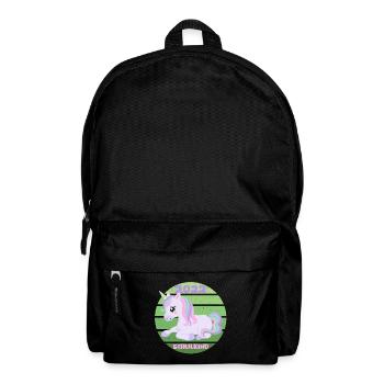 Schulkind 2022 Einschulung Schulbeginn Einhorn - Rucksack - Schwarz - Vorne