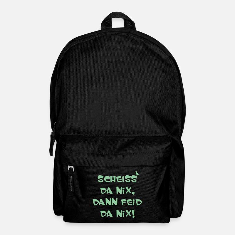 Scheiss da nix dann feid da nix - Rucksack - Schwarz