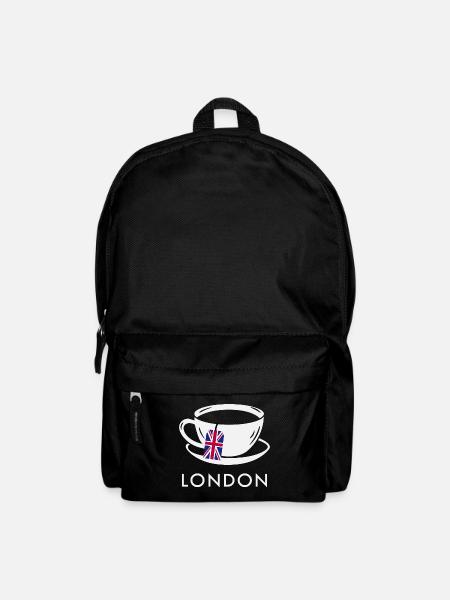 London Tea Cup UK Flag Teabag - Backpack - black