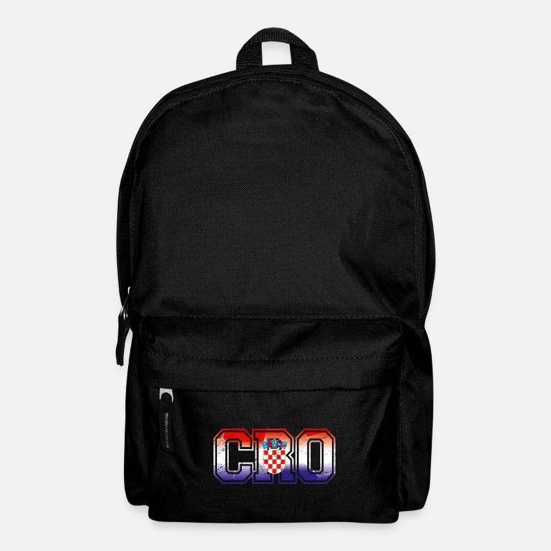 C R O Kroatien - Rucksack - Schwarz