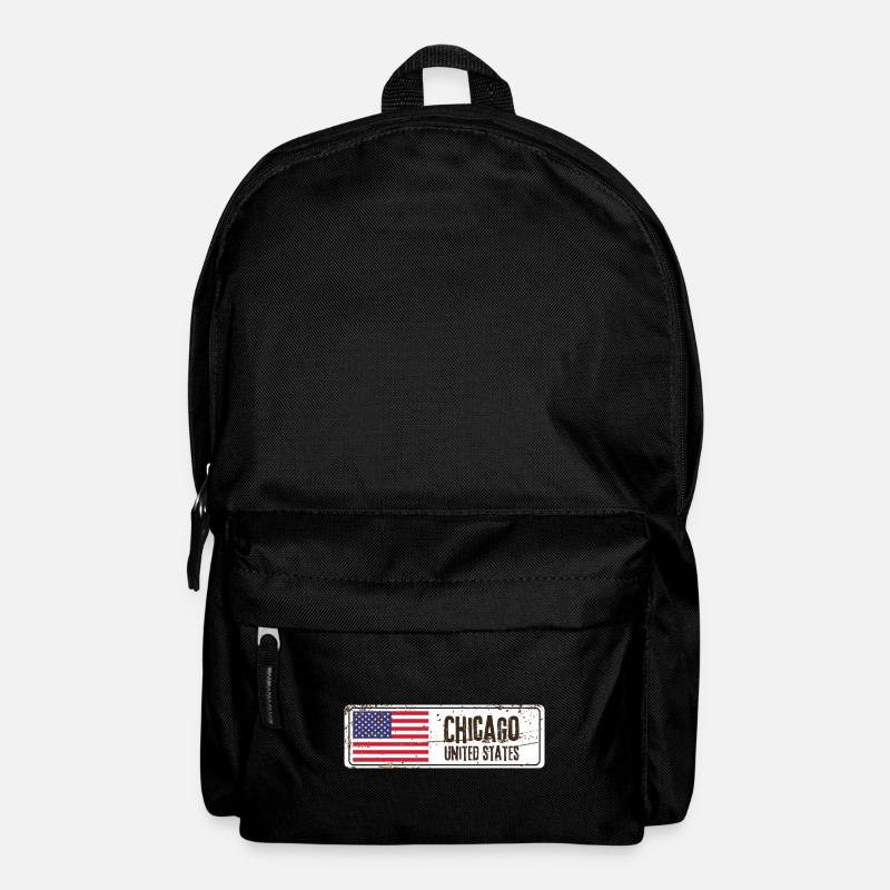 Chicago United States Flag - Backpack - black