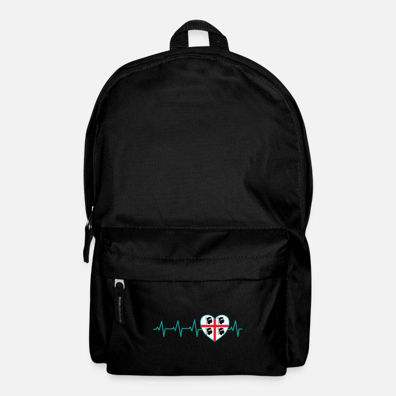 Pulse Coeur Cadeau Sardaigne Sardaigne Sardaigne Italie - Sac à dos - noir