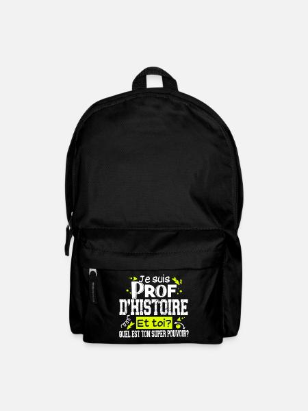 Prof Professeur Histoire Métier Collège Lycée - Sac à dos - noir