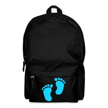 Pieds de bébé Garçon bleu - Sac à dos - noir - Devant