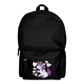 Niedliches Einhorn mit Seifenblasen Geburtstag - Rucksack - Schwarz - Vorne
